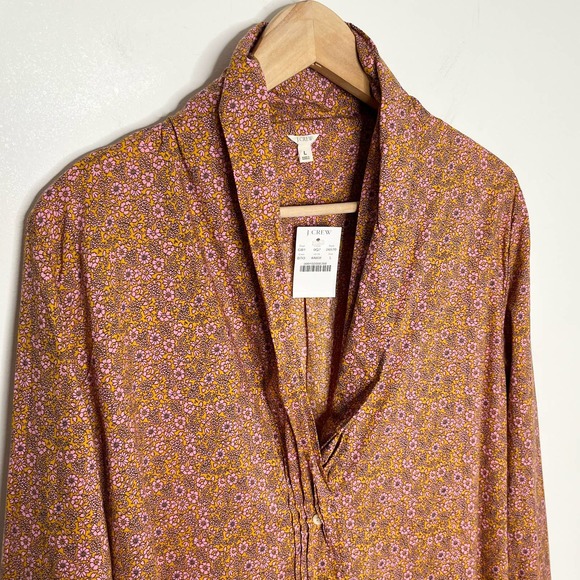 J. Crew Rust Floral Blouse - Picture 4 of 10